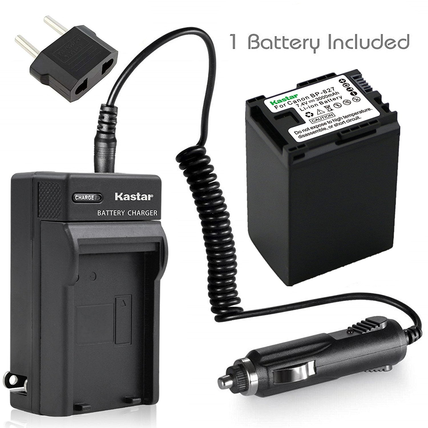 Batterie Remplacement PATONA Pour Canon BP-827 - 2000mAh, 7.4V - Compatible Avec Nombreux Caméscopes Canon (FS, HF, XA, Legria...)