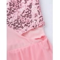 thumbnail image 4 of iEFiEL Kids Little Girls Tween Shiny Sequins Asymmetrical Ballet Dance Leotard Dress, 4 of 7