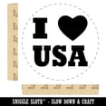 thumbnail image 2 of I Love Heart USA United States of America Patriotic Self-Inking Rubber Stamp Ink Stamper - Blue Ink - Large 1-1/2 Inch, 2 of 7