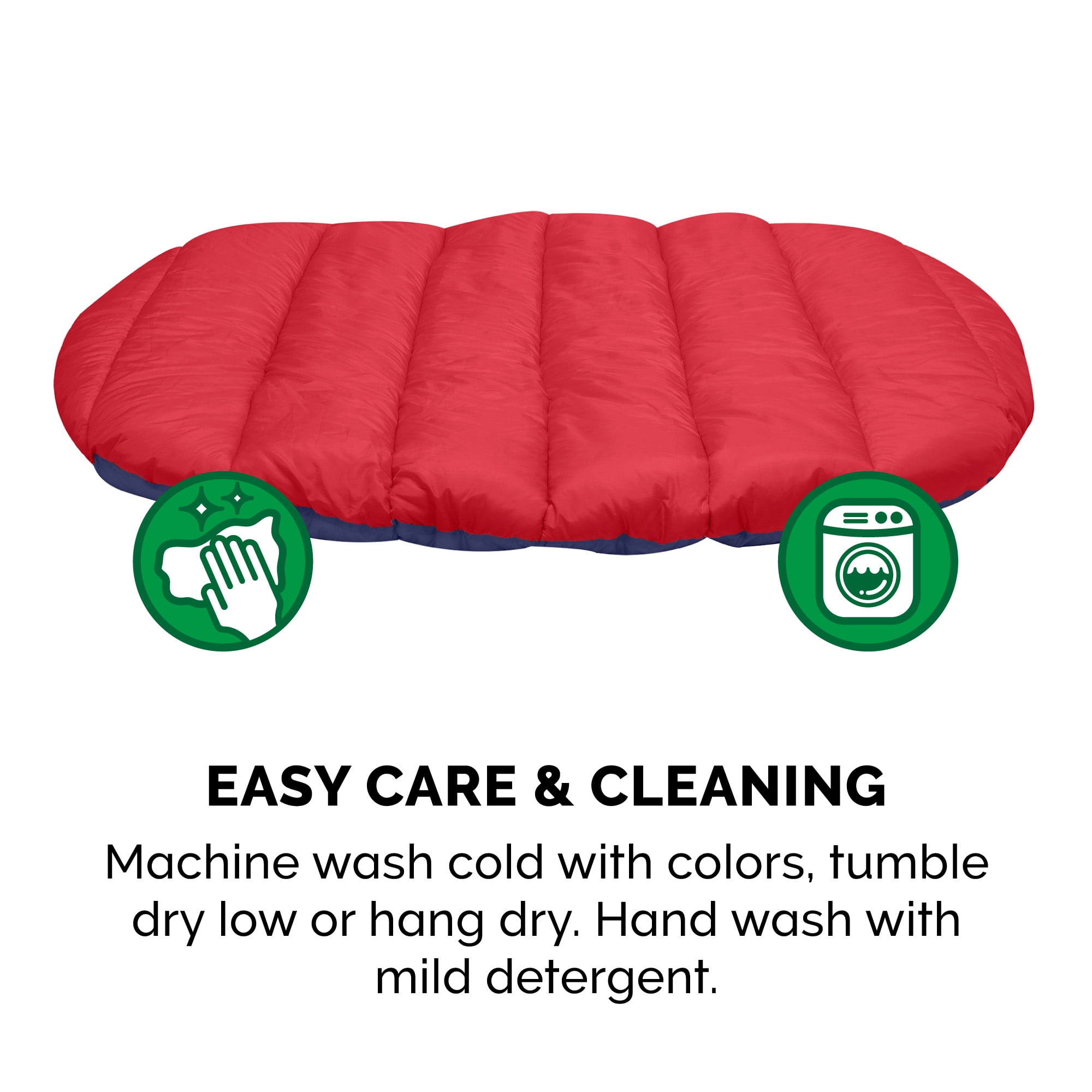 FurHaven Trail Pup Packable Travel Pet Pillow with Stuff Sack, Red/Blue, Large, 1 Count
