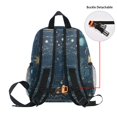 thumbnail image 5 of FORMRS School Backpack with Front Zippered Pocket 12" Student Travel Daypack, Dark Star Map, 5 of 6