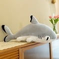 thumbnail image 5 of Kripyery Shark Cat Stuffed Doll Soft 2-in-1 Plush Toy Stuffed Animal Plushie Holiday Decorative Prop Bedroom Sofa Fluffy Sleep Companion Pillow Home Decoration, 5 of 8