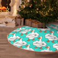 thumbnail image 6 of Daiia Strong Goose Drawing Merry Christmas Tree Skirt , Xmas Large Lace-up Tree Skirt, Santa Snowflakes Rustic Home Decorations New Year Party Farmhouse Decor-48", 6 of 7