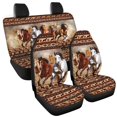 thumbnail image 7 of KUIFORTI Aztec Car Front Rear Seat Covers All Weather Car Front Bucket Bench Split Cover Car Seat Covers Full Set Automotive Seat Protector for Women Men, Horse Print, 7 of 7