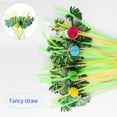 thumbnail image 5 of GoXteam 100pcs Coconut Tree Drinking Straws, Disposable Honeycomb Plastic Straws, Tropical Hawaiian Beach Cocktail Pool Luau Party Decorations Supplies, 5 of 7