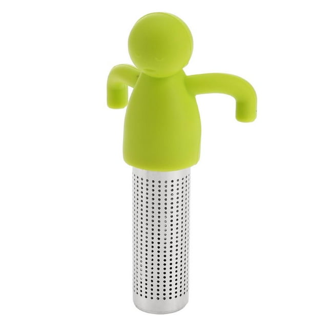 Infuseur à Thé pour Thé en Vrac, Passoire en Acier Inoxydable en Forme Humaine Mignonne avec Maille Fine et Poignée en Silicone, Boule de Thé Réutilisable pour Tasses, Tasses, Théières