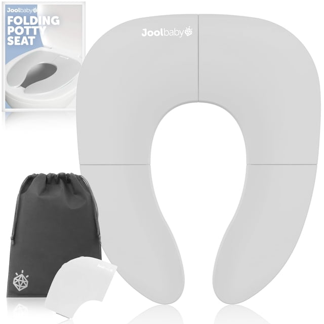 Asiento de entrenamiento portátil plegable Jool Baby con bolsa de viaje gris