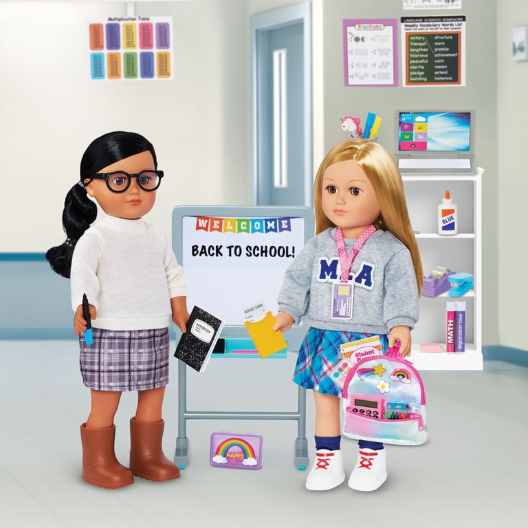 american girl doll backpack and laptop Laptop, Tablet, Smartphone Pink Color for 18in Dolls. Made by Fashion World. : Toys & Games The metal construction ensures durability Backpack Set | American Girl