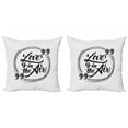 thumbnail image 1 of Ambesonne Saying Throw Pillow Cover 2 Pack, Love Phrase Scribble Circle, 18", Charcoal Grey Pale Grey, 1 of 2
