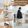 thumbnail image 5 of Bamboo Step Stool for Kids and Adults, Sturdy and Versatile Short Foot Stool for Bathroom, Kitchen, Bedroom, Compact 10-inch Small Wood Stool, Plant Stand (Natural), 5 of 12
