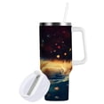 thumbnail image 2 of DIXRUYEE Steel Water Bottles Tumbler Creative Cosmic Cat Dreams Pattern 40oz/30oz, 2 of 9