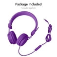 thumbnail image 5 of Qishi Kids Foldable Over-Ear Wired Headphones, 3.5mm Jack, Noise Cancelling, Purple, 5 of 7