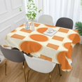 thumbnail image 2 of Yayeee Tablecloths 60" x 60" Rectangle Wrinkle Resistant Party Table Cover, Orange Geometric Pattern, 2 of 8
