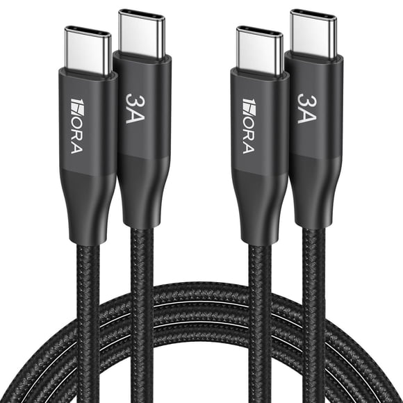 Cable USB C a USB C 60W Nylon Tejido Carga Rápida 2M para iP16/15 Galaxy S25/A05 Xiaomi Pocoswitch