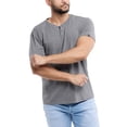 thumbnail image 3 of X RAY JEANS Mens Basic Henley Neck Short Sleeve T-Shirt, Charcoal, 3XL, 3 of 7