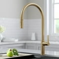 thumbnail image 2 of Oletto High-Arc Single Handle Pull-Down Kitchen Faucet in Spot Free Antique Champagne Bronze, 2 of 7