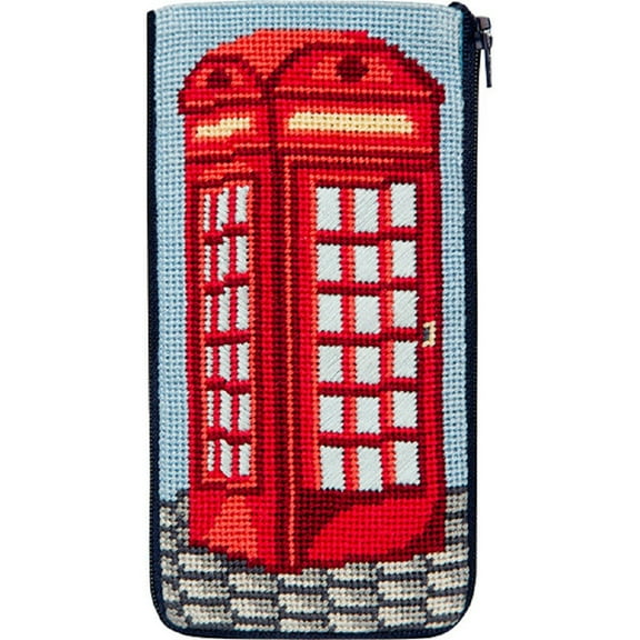 English Phone Booth Eyeglass Case