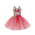 thumbnail image 5 of MEZZALL Kids Dresses Reindeer Girls Festive Animal Tutu Dress Sleeveless Stage Performance Party Outfit Holiday Celebration Apparel Classic Christmas O-Neck Sundress, 5 of 9