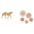 thumbnail image 1 of Figura de guepardo,Figura de guepardo dorado,adorno de escritorio moderno,Manualidades de pared,Decoración para colgar en la pared,ratán artesanal tejido,Juego de decoración de pared Adorno, 1 of 8