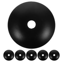 VORCOOL 6Pcs Round Black Metal Light Fixture Canopy Plates for Home Lighting