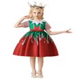 thumbnail image 1 of EIMELI Bébé Enfants Petite Fille Noël Père Noël Robe de Soirée Formelle Concours Princesse Demoiselle d'Honneur Soirée Mini Robe, 1 of 6