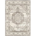 thumbnail image 3 of Washable Living Room Area Rug：8x10 Bedroom Rugs - Farmhouse Distressed Printed Floral Carpet - Foldable Non-Shedding Floor Carpet for Dining Room 8'x10' Beige, 3 of 7