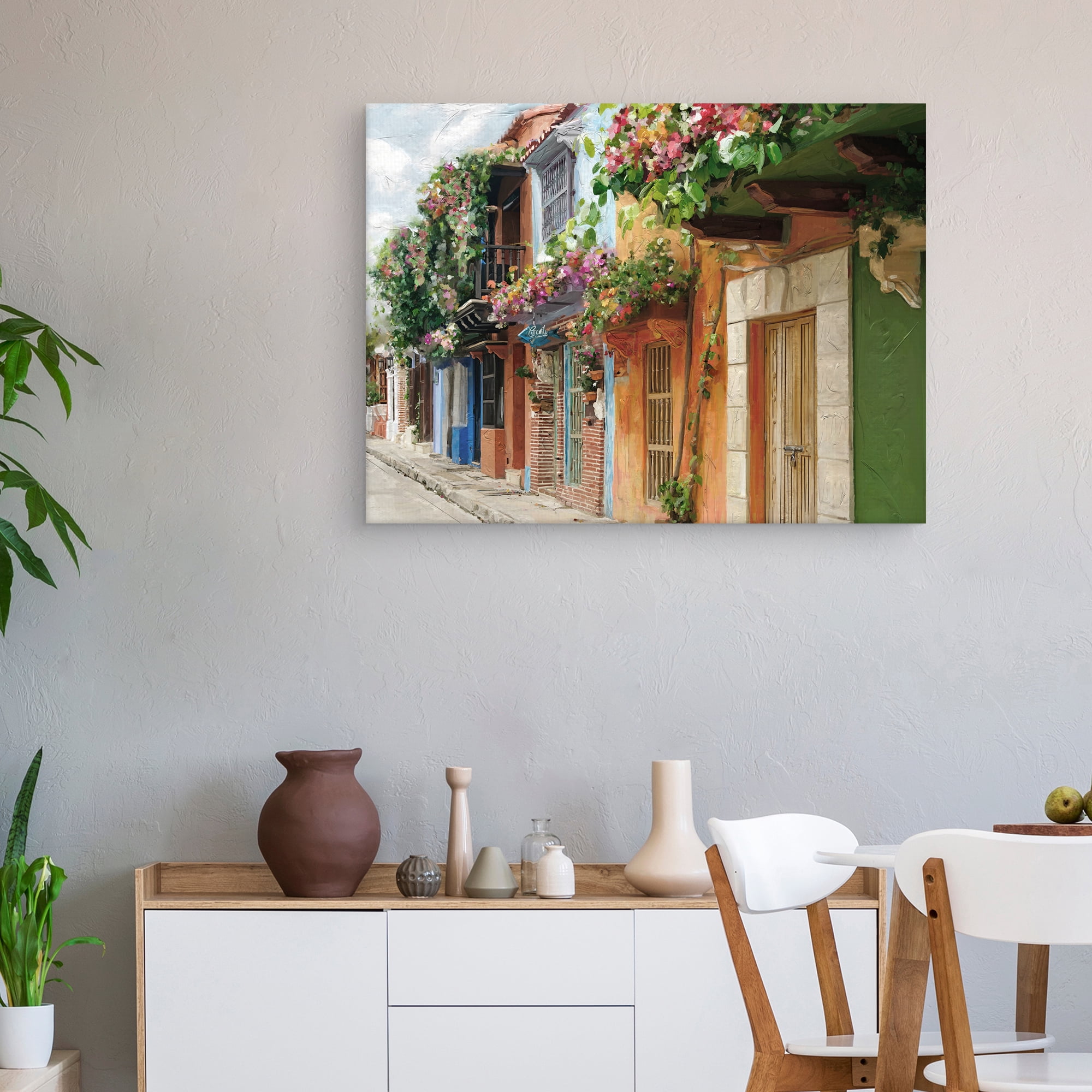 Village Colors by Studio Arts Canvas Art Print