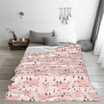 thumbnail image 5 of Honeii Pig Print Fleece Blanket - Throw Blanket for Bed, Sofa, Couch, Camping, and Travel , Microplush Ultra Soft Warm Blanket-40"x30", 5 of 7