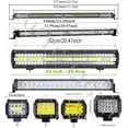 thumbnail image 3 of A Range of Options Between 4" And 21" [Long Strip Lights And Compact LED Work Lights] Available for Your Selection - Suitable for Off-Roading with for JEEP, Truck, Or Car, Without Battery, 3 of 18