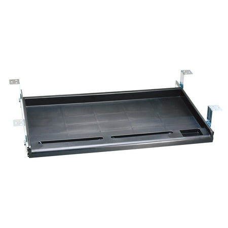 Locking Keyboard Tray - Standard Under Desk Keyboard Tray (Black)