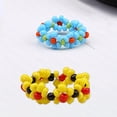 thumbnail image 4 of CIMAXIC Party 2pcs Hand Knitted Rings Plastic Beads Rings Adorable Hand Jewelry Party Favors Creative Gifts Assorted Color,0.79"X0.79"X0.12", 4 of 4