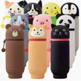 thumbnail image 5 of Cartoon Silicone Pencil Case Telescoping Pen Case Standing Up Pen Storage Bag Large Capacity Expandable Pen Pouches, 5 of 5