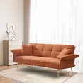 thumbnail image 2 of MDQMD 70" Teddy Fleece Convertible Sofa Bed - Adjustable Arms & Backrest, 3-Position Sleeper for Small Spaces, Apartments & Studios, Easy Assembly, 2 of 7