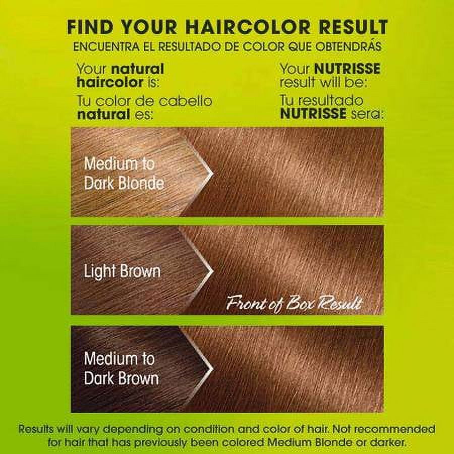 Garnier Nutrisse Nourishing Color Creme, Light Natural Brown [60], 1 Each, 2 Pack