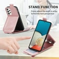 thumbnail image 2 of Zipper Wallet Case for Samsung Galaxy A53 5G, PU Leather [Card Holder Slot Handbag] with Adjustable Kickstand Flip Phone Cover for Samsung Galaxy A53 5G Rose Gold, 2 of 14