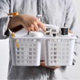 thumbnail image 2 of HUGFEGWE 3 Compartments Plastic Shower Caddy Basket, Portable Divided Cleaning Caddy Organizer with Handle (White) AZ824-9835, 2 of 6