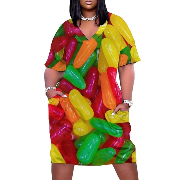 Mike and Ikes Loose Pocket Dress Summer skirt prom dress 2025