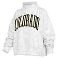 thumbnail image 2 of Women's Pressbox  White Colorado Buffaloes Camo Mock Neck Sweatshirt, 2 of 3