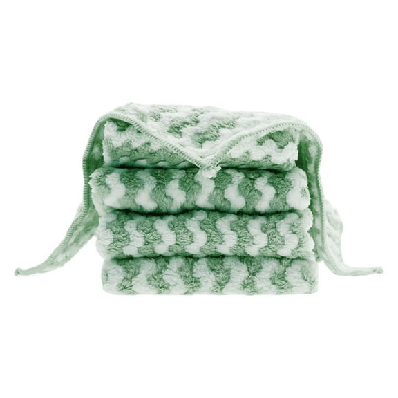 5 Pcs Kitchen Hand Towels Kitchen Dish Cloths Absorbent Dish Towels 11.81"x11.81" Green