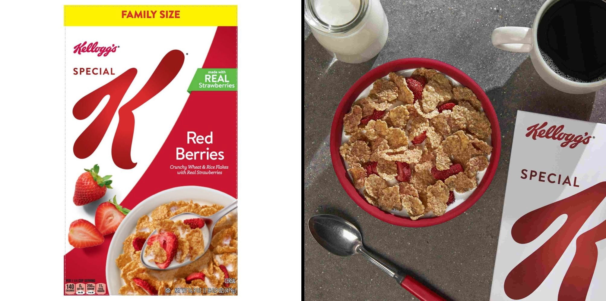 Kellogg's Froot Loops Original Breakfast 24.7 oz & Kellogg's Special K Red Berries Cold Breakfast Cereal 16.9 oz