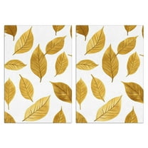 2 Pcs Funny Kitchen Towels,Golden Leaves Pattern Microfiber Dish Towels,Kitchen Tea Towels,Kitchen Towel Set (18" X 26")