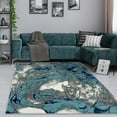 thumbnail image 3 of MDA Home Samos Black Contemporary Polypropylene Area Rug - 6'11" x 6'11", 3 of 5