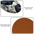 thumbnail image 5 of Crow 6PCS Round Microfiber Leather Drink Coasters, 11x11 cm/4.3x4.3 in, Set of 6 Coasters for Table and Decoration, 5 of 6