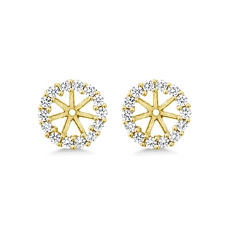 Boucle D'oreille Homme Or Jaune 14K Avec Diamant Jaune Canari 0.55ct - Création Limor, Neuf Avec étiquette
