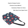 thumbnail image 3 of FORMRS Womens Canvas Tote Bag with Zipper Inner Pocket Shoulder Handbag, Red White Stars, 3 of 7