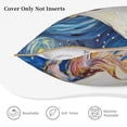 thumbnail image 3 of KLL Starry White Horse Decorative Throw Pillow Covers Velvet Soft for Couch Sofa Bedroom Living Room Outdoor (No pillow core)- 16"x16", 3 of 5