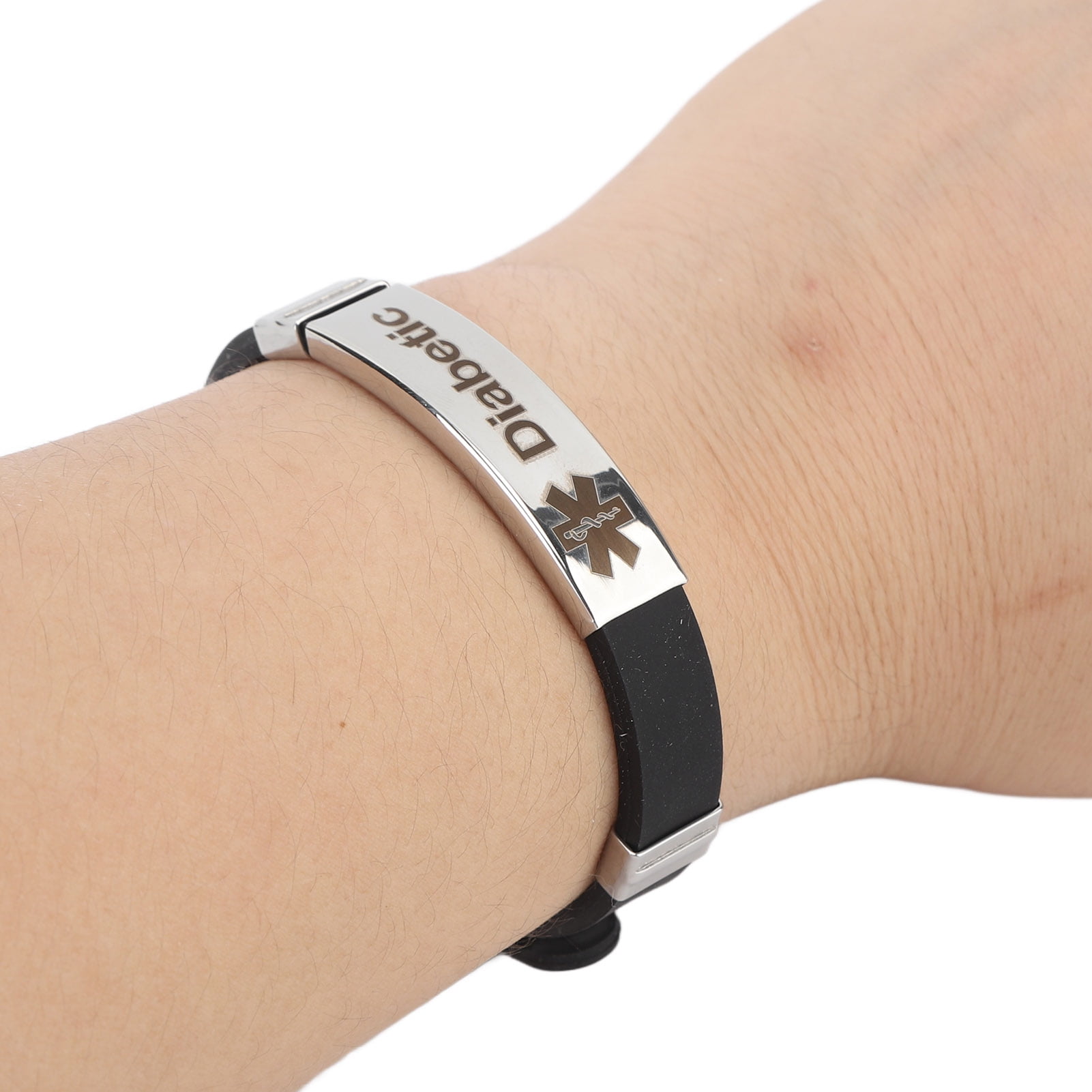 Diabetic Bracelet, Diabetes Bracelet Engraved For Emergency