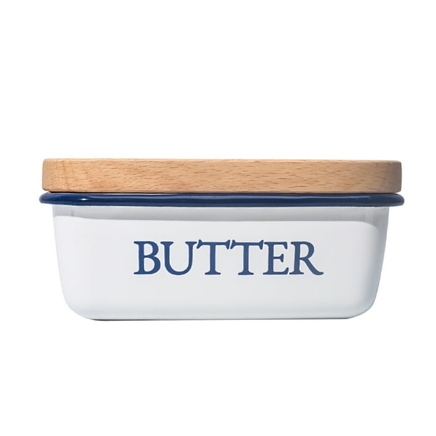 Caja De Mantequilla Caja De Almacenamiento De Mantequilla Contenedor Con Tapa De Madera Rectángulo Para Hornear En La Cocina Casera Minnieouse HA018544-00