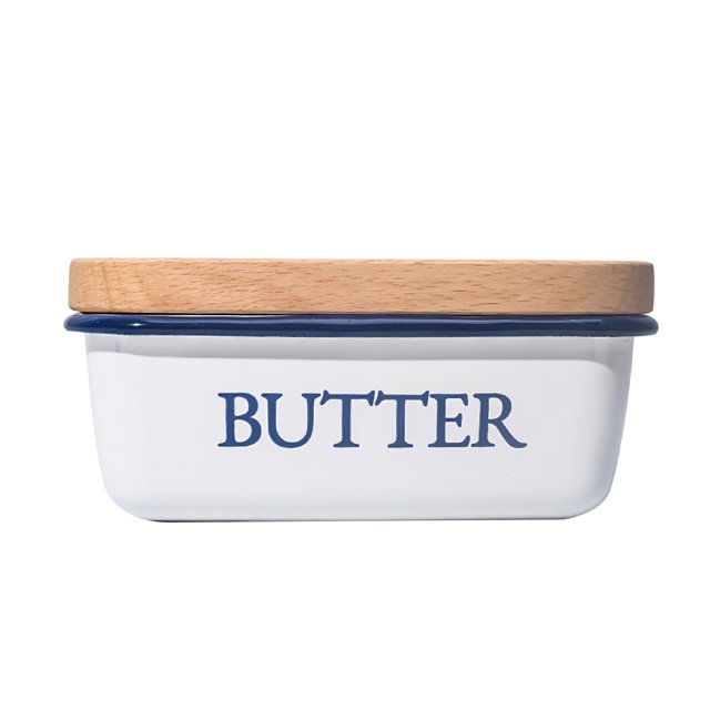 Caja De Mantequilla Caja De Almacenamiento De Mantequilla Contenedor Con Tapa De Madera Rectángulo Para Hornear En La Cocina Casera Minnieouse HA018544-00