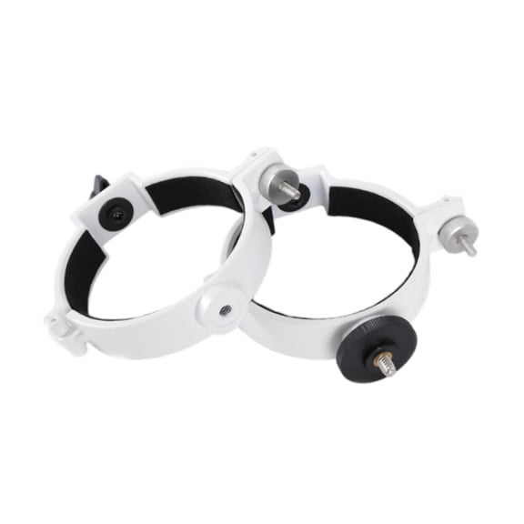 yotijay 2 Pieces Telescope Tube Rings Metal Astronomical Easy Installation Compact White